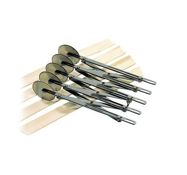 Rouleau à pâtisserie multicoupe 5 roulettes 4 bandes