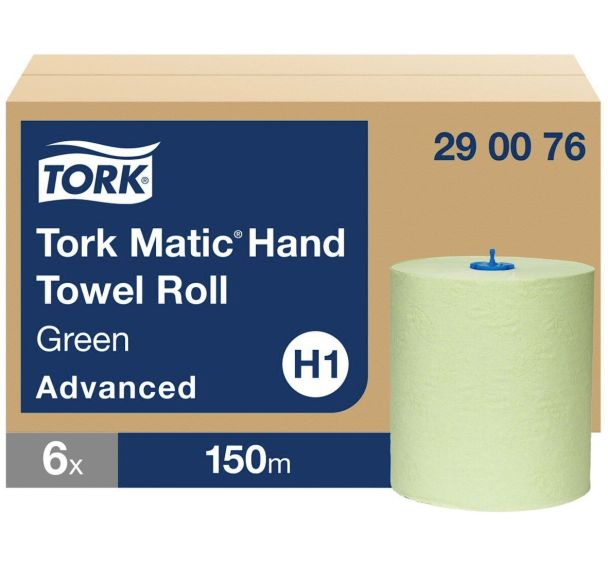 Rouleau d'essuie-mains Tork Matic vert pour H1