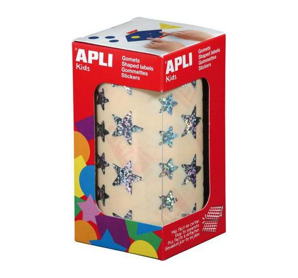 Rouleau de 2360 étoiles holographiques assorties