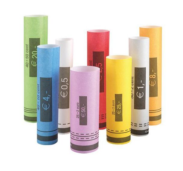 Rouleau de pièces en papier CR-102 - Jeu de 102 rouleaux - Safescan