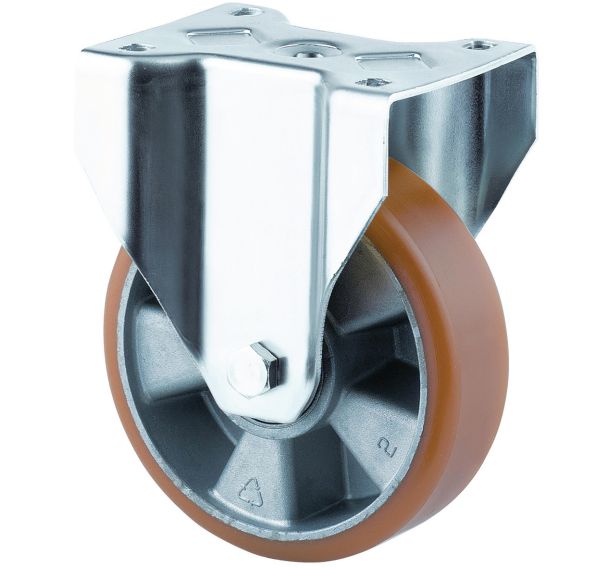 Roulette à platine pour charges lourdes en polyuréthane avec corps en aluminium