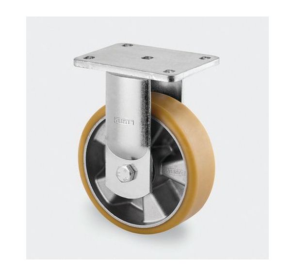 Roulette aluminium fixe - F:1000 à 4000 Kgs - Série 9650 - TENTE