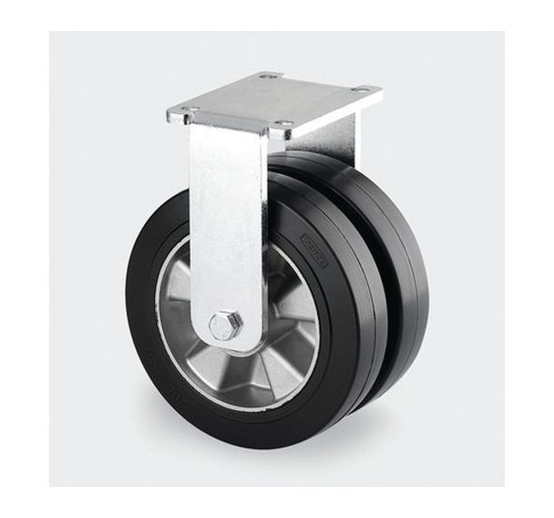 Roulette aluminium fixe - F:1200 à 1500 Kgs - Série 9940 - TENTE