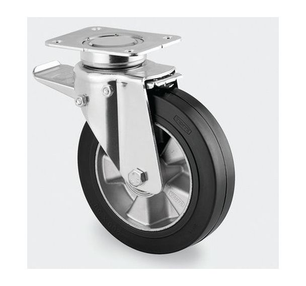 Roulette aluminium pivotante - F:600 à 1200 Kgs - Série 3640 - TENTE