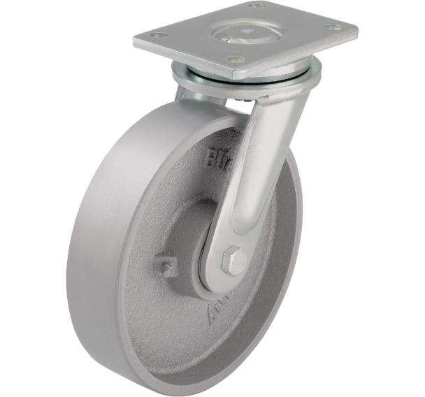 Roulette en fonte - Charge 750 à 1 200 kg - Roulette pivotante