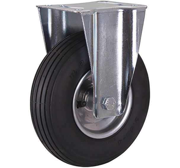 Roulette fixe à bandage pneumatique, 230 x 65 mm, noir