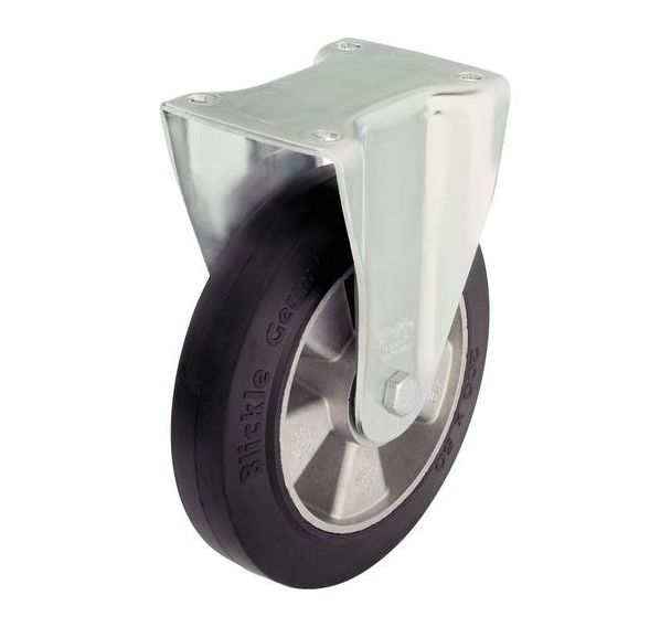 Roulette fixe à platine - Charge 180 à 550 kg - Longue durée de vie
