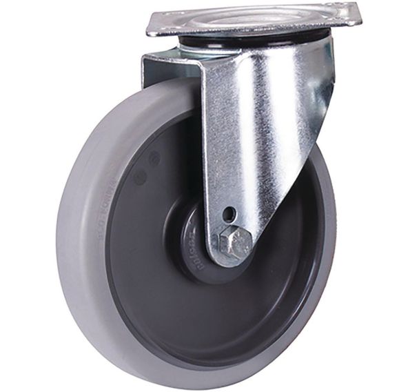 Roulette pivotante à bandage en caouthouc thermoplastique, 200x40mm