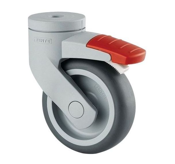 Roulette pivotante à frein fixation à œil Capacité 75 kg - TENTE