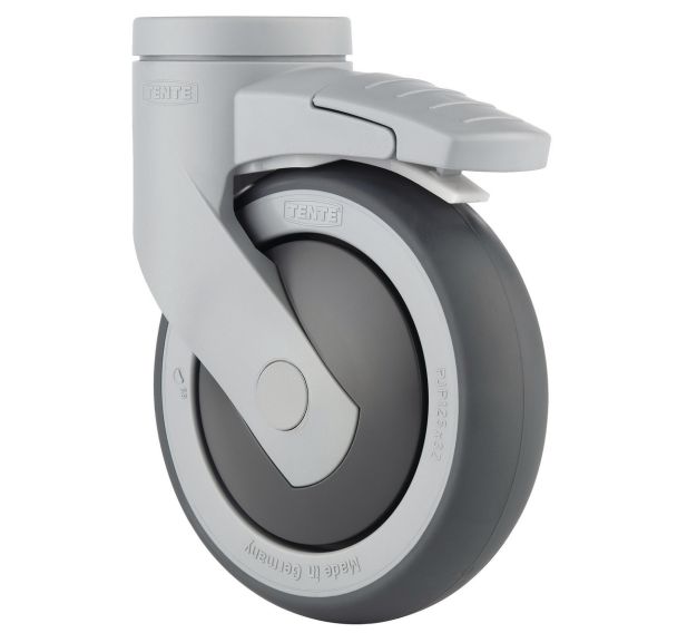 Roulette pivotante à oeil et frein - Capacité de charge de 200 kg