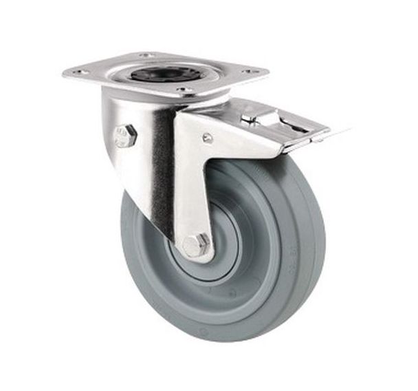Roulette pivotante à platine - Capacité 160 kg