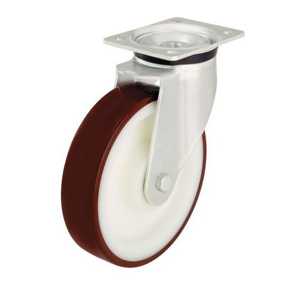 Roulette pivotante à platine - Charge 200 à 600 kg