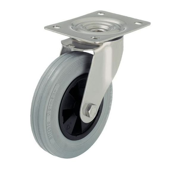 Roulette pivotante à platine - Charge 50 à 205 kg