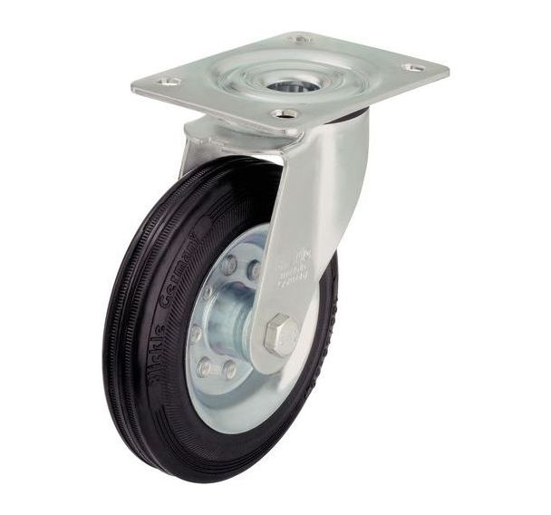 Roulette pivotante à platine - Charge 50 à 205 kg