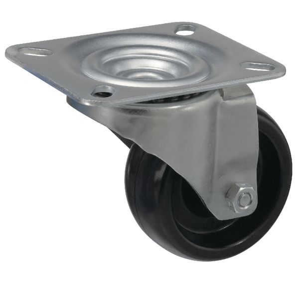 Roulette pivotante à platine - Force 100 à 150 kg