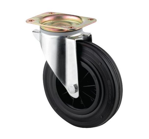 Roulette pivotante à platine - Force 135 et 205 kg, Ø : 310 mm