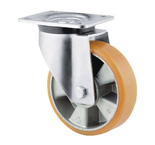 Roulette pivotante à platine - Force 200 à 800 kg - Corps en aluminium