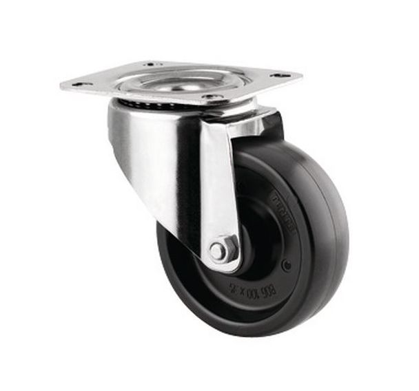 Roulette pivotante à platine -  Haute température - Force 100 à 125 kg