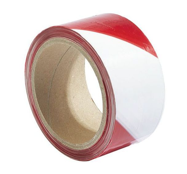 Rubalise 100 m couleur: rouge et blanc