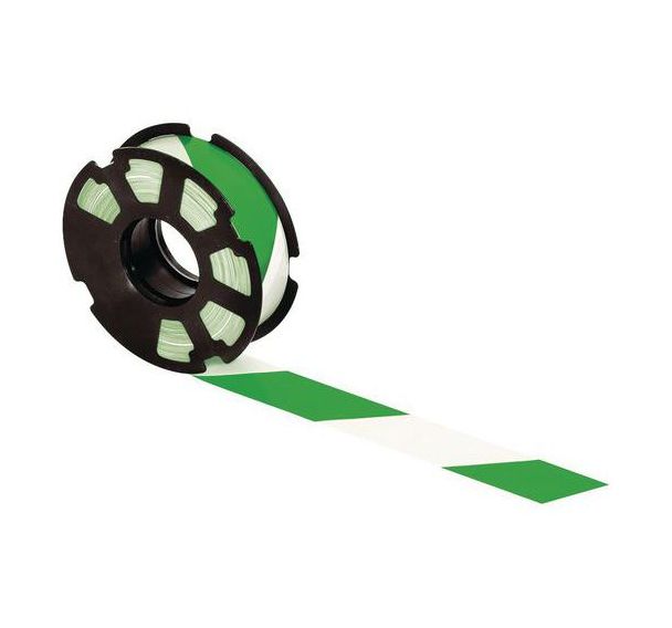 Ruban Rubaplast® sur flasque plastique - Vert/blanc