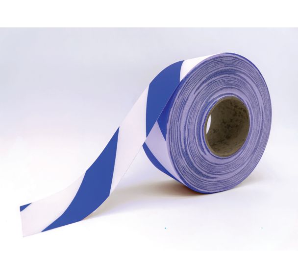 Ruban adhésif de marquage au sol LeanStripe - Bleu/Blanc - Ergomat