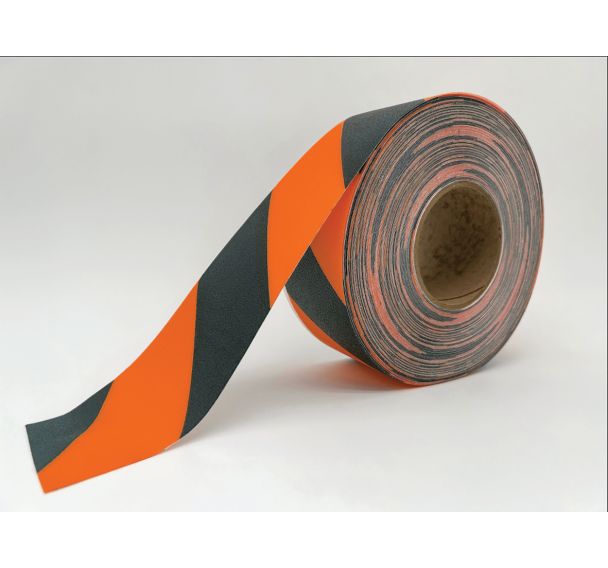 Ruban adhésif de marquage au sol LeanStripe - Noir/Orange - Ergomat