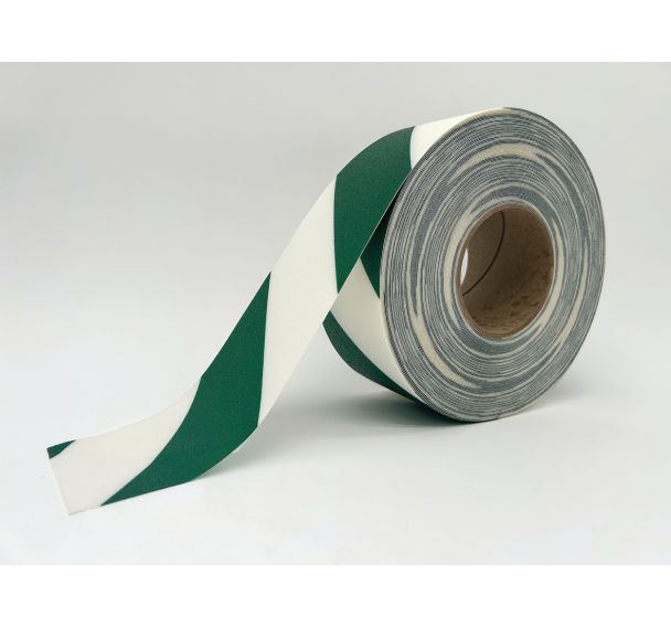Ruban adhésif de marquage au sol LeanStripe - Vert/Blanc - Ergomat