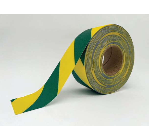 Ruban adhésif de marquage au sol LeanStripe - Vert/Jaune - Ergomat