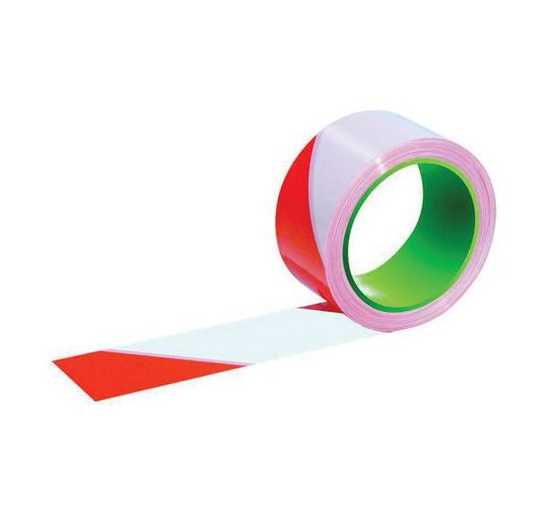 Ruban de signalisation Biosourcé - rouge/blanc