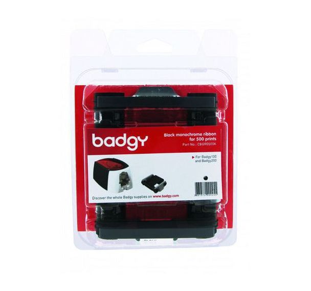 Ruban pour imprimante Badgy - 500 impressions - Noir