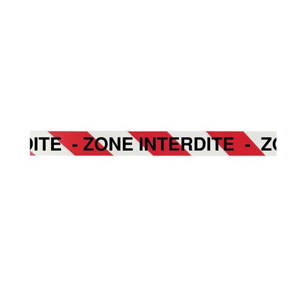 Ruban préimprimé Zone interdite - 500m