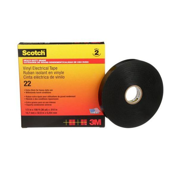 Ruban vinyle isolant electrique Scotch 22 - 33m - 3M