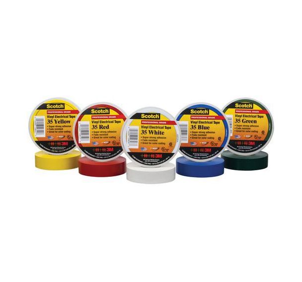 Ruban vinyle isolation électrique de couleur - Scotch® 35 - 3M