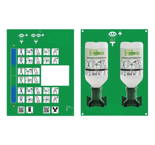 SERIE DL - Station murale 2 flacons de 500 ml pour les yeux