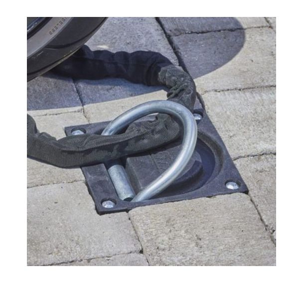 Sabot d'ancrage en gomme de pneu recyclé - A sceller - Mottez