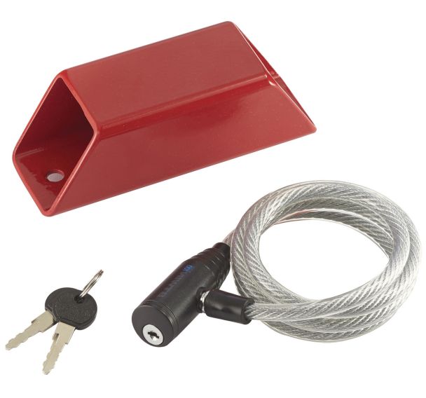 Sabot d'ancrage et câble antivol - Mottez