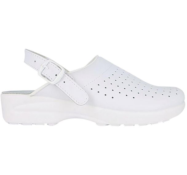 Sabot de travail cuir blanc Bora OB EA SRC - Nordways