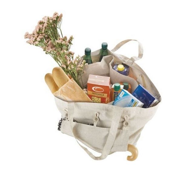 Sac à compartiments multi usage en coton olivier