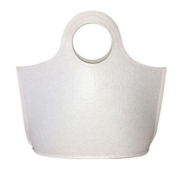 Sac à main blanc en feutrine à décorer