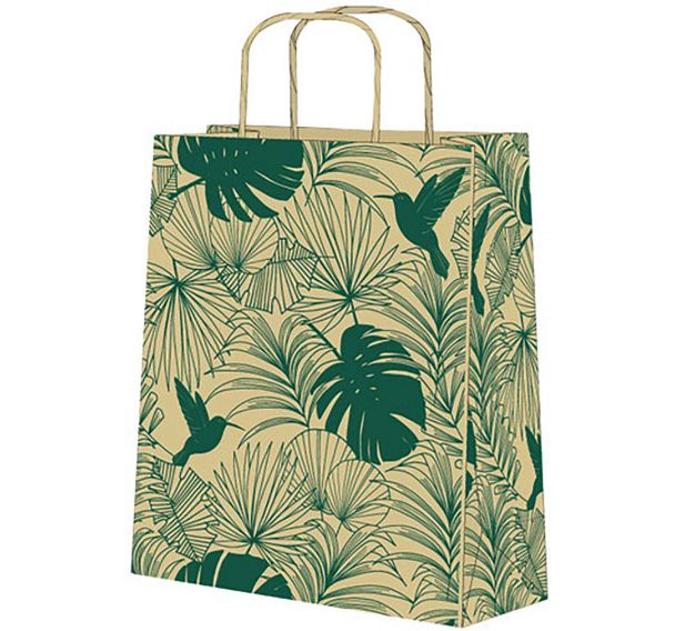 Sac cabas green pois à base d herbe 24x32cm