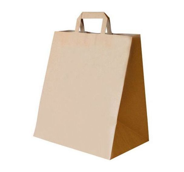 Sac cabas papier kraft brun - 3221x37cm - Lot de 250