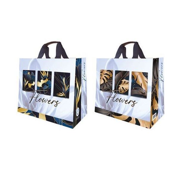 Sac cabas tissé fleurs