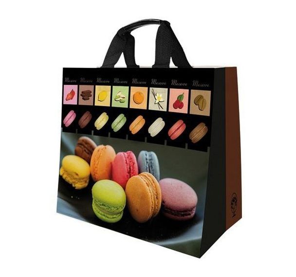 Sac cabas tissé macarons - 30L