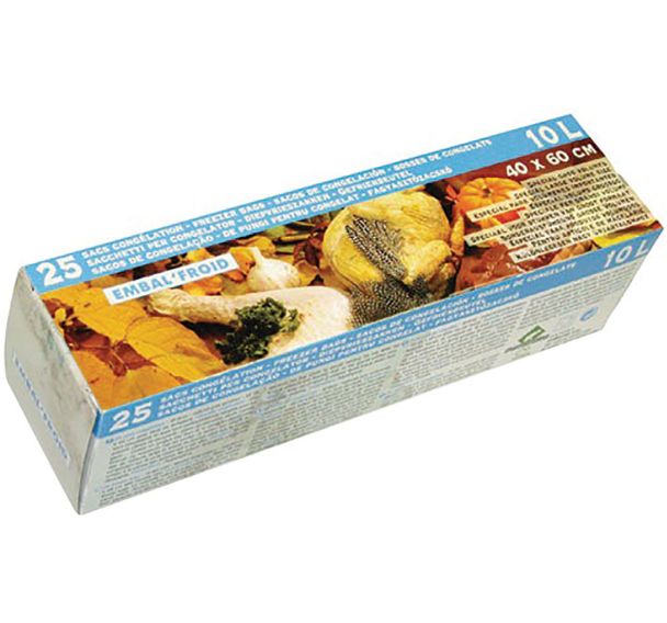 Sac congèlation 10l x25 spécial chasse emb010cg25042