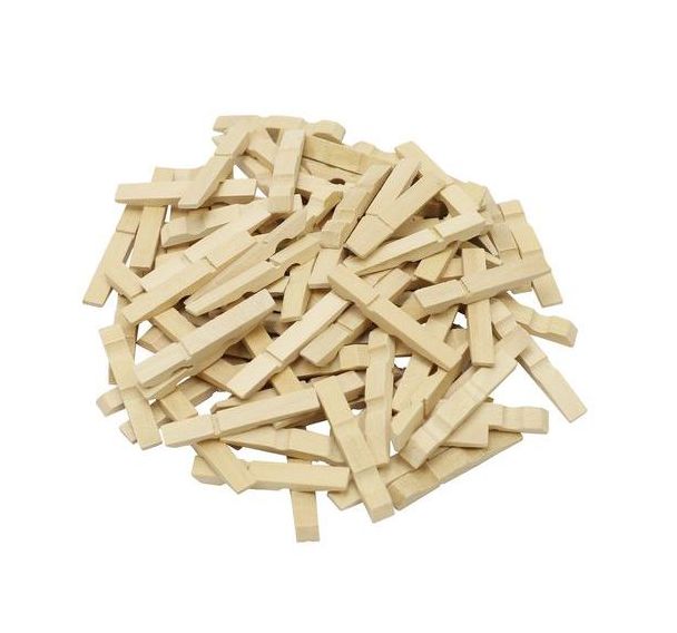 Sac de 500 éléments de pinces à linge en bois 45 mm
