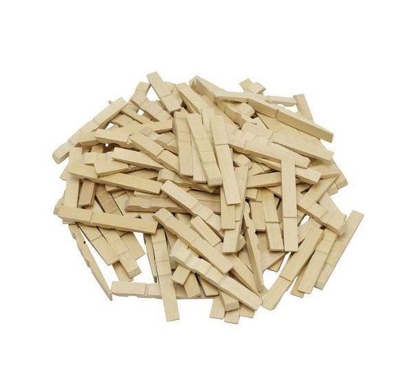 Sac de 500 éléments de pinces à linge en bois 72 mm