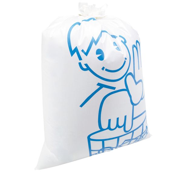 Sac poubelle blanc otje épais et réutilisable - Manutan Expert