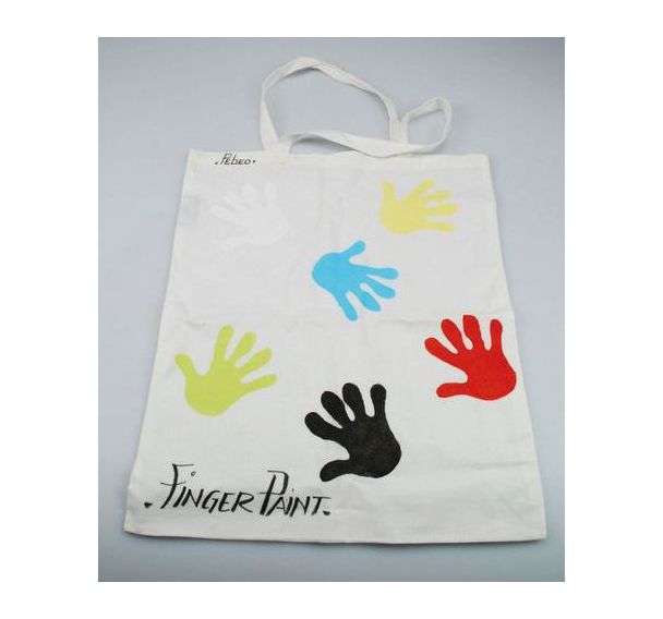 Sac shopping enfant en coton naturel 37 x 42 cm (Ensemble de 12)