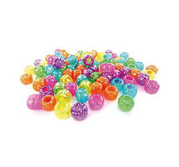 Sachet 1000 perles cassis multicolores pailletées. diam : 4 mm