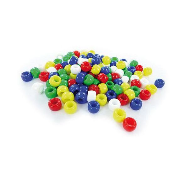 Sachet 1000 perles plastique gros trous ø 9 mm
